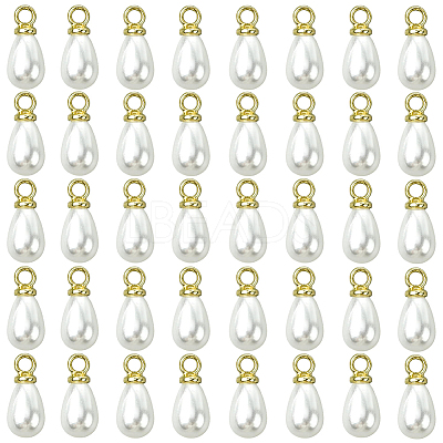 96Pcs ABS Plastic Imitation Pearl Pendants KY-SC0002-32G-1