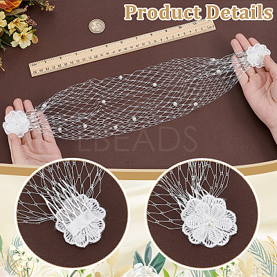 Nylon Fascinator Mesh Face Veil AJEW-WH0596-976-1