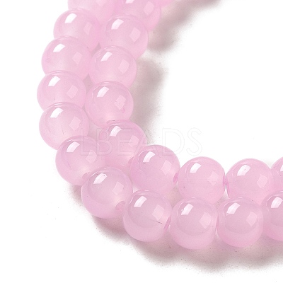Imitation Jade Glass Beads Strands DGLA-S076-6mm-22-1