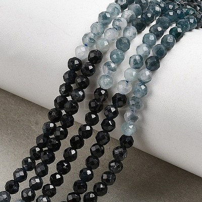 Natural Blue Tourmaline Beads Strands G-G294-A02-3mm-1