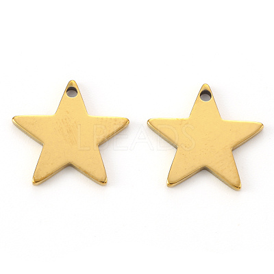 PVD Vacuum Plating 304 Stainless Steel Charms STAS-N092-67G-1