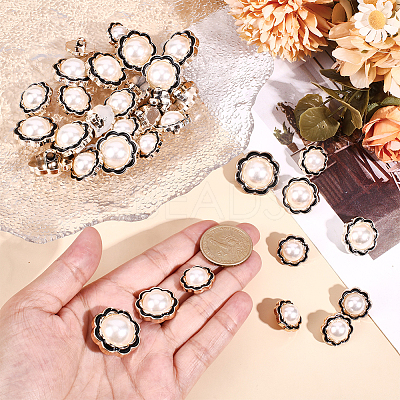 36Pcs 3 Styles 1-Hole Plastic Buttons BUTT-HY0001-25-1