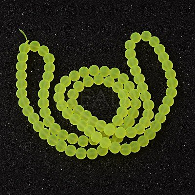 Baking Paint Transparent Glass Bead Strands X-GLAA-S031-8mm-30-1