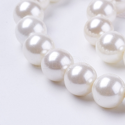 Shell Pearl Beads Strands X-BSHE-L035-6mm-I13-1