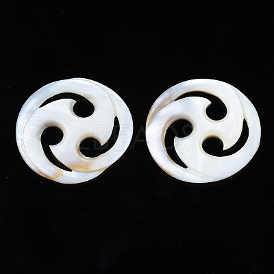 Natural Freshwater Shell Cabochons SHEL-S276-162-1