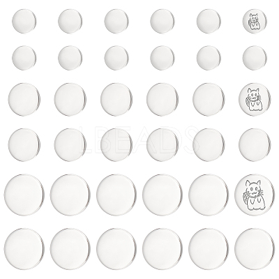 150Pcs 3 Style 304 Stainless Steel Stamping Blank Tag Cabochons STAS-UN0055-70-1