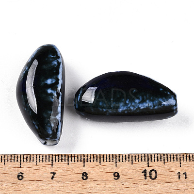 Handmade Porcelain Beads PORC-N008-08O-1
