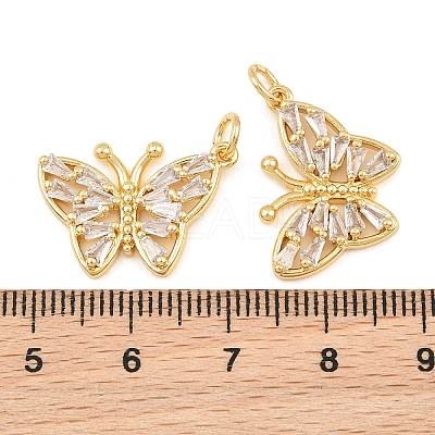 Brass Micro Pave Cubic Zirconia Pendants CU-CBA908F-05G-06-1