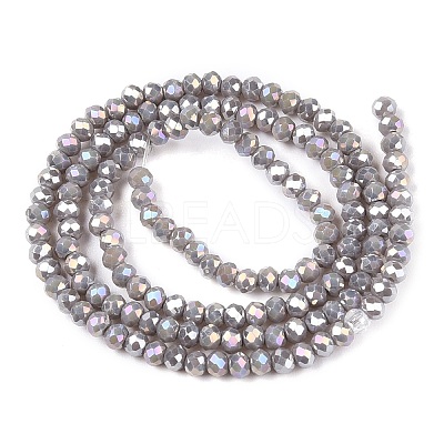 Electroplate Glass Beads Strands EGLA-A044-P1mm-B10-1