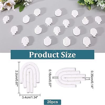 20Pcs Handmade Polymer Clay Pendants CLAY-CA0001-18-1