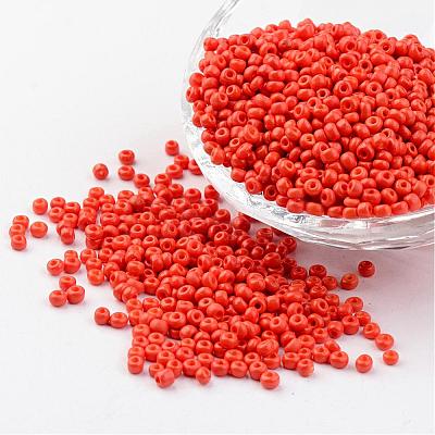 8/0 3mm Baking Paint Glass Seed Beads Loose Spacer Beads X-SEED-S002-K4-1