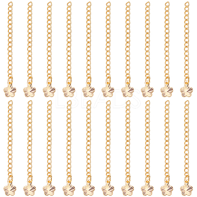 20Pcs Brass Chain Extender KK-BBC0016-36-1