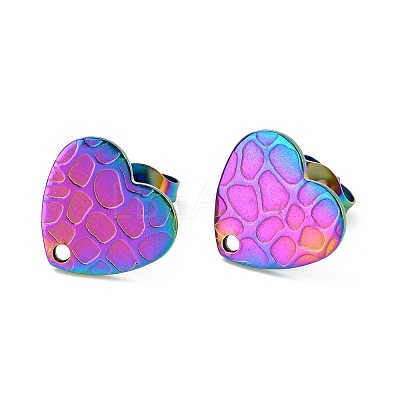Ion Plating(IP) 304 Stainless Steel Stud Earring Findings STAS-I183-06B-M-1
