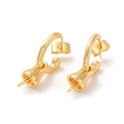 Brass Stud Earring Findings KK-M270-26G-1