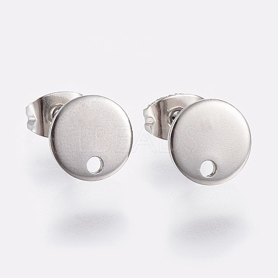 Non-Tarnish 304 Stainless Steel Stud Earring Findings X-STAS-K184-01-01P-1