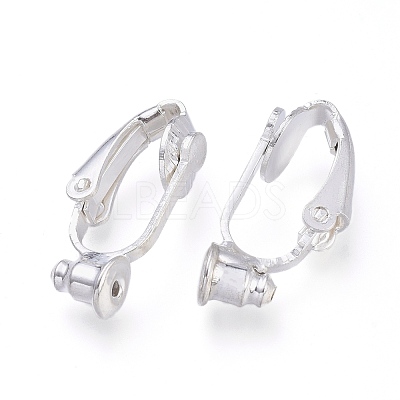 Brass Clip-on Earring Converters Findings KK-Q115-S-1