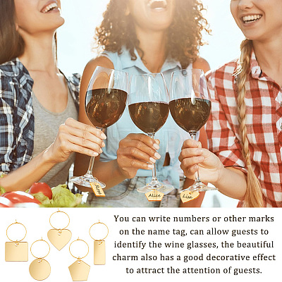 Acrylic Wine Glass Charms AJEW-GA00009-1