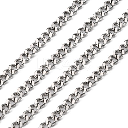 Tarnish Resistant 304 Stainless Steel Twist Chains CHS-K001-19-4.5mm-1