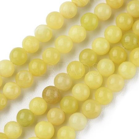 Natural Lemon Jade Beads Strands G-G0003-C02-C-1