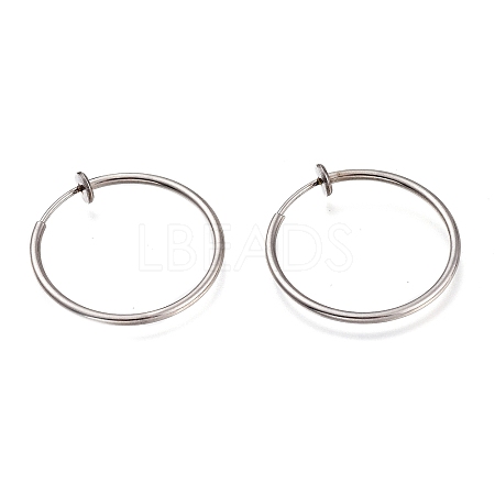 Non-Tarnish 304 Stainless Steel Retractable Earrings STAS-O135-01G-02-1