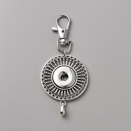 Alloy Snap Button Keychain Making FIND-WH0419-07C-1