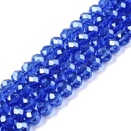 Electroplate Glass Beads Strands EGLA-A044-T6mm-A31-1