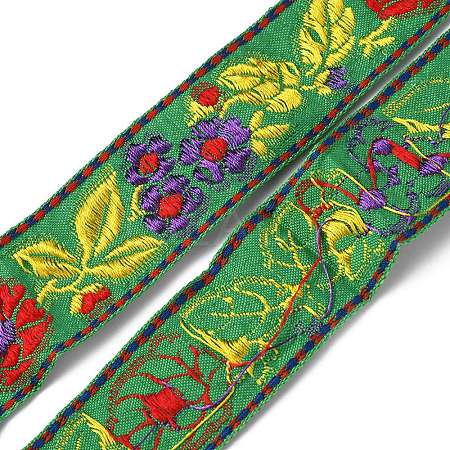 FINGERINSPIRE 5M Ethnic Style Embroidery Polyester Ribbons OCOR-FG0001-65-1