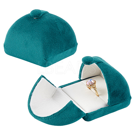 Velvet Finger Ring Package Boxes CON-WH0085-195B-1
