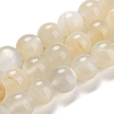 Natural White Moonstone Beads Strands G-I268-A-8mm-01-1