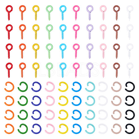 400Pcs Alloy Screw Eye Pin Peg Bails FIND-TA0007-89-1