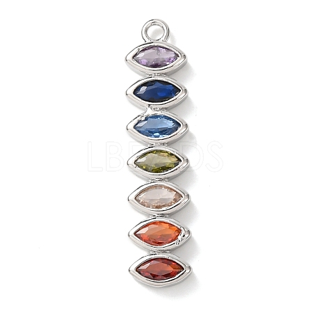 Brass Micro Pave Cubic Zirconia Pendants KK-A295-06B-P-1