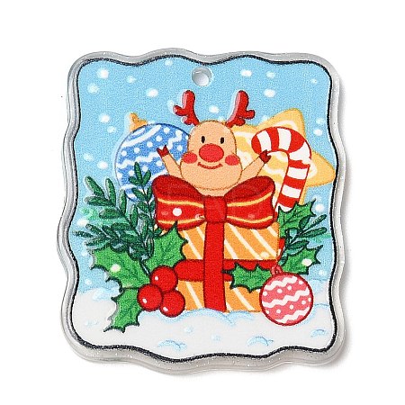 Christmas Series Acrylic Pendants OACR-B012-B02-1