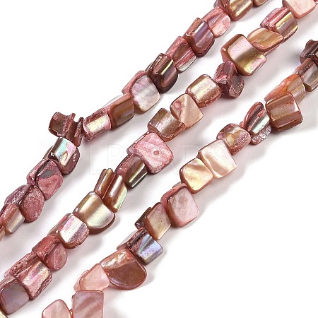 Dyed Natural Freshwater Shell Beads Strands SHEL-P016-01G-1