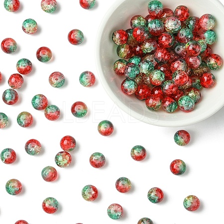 100Pcs Crackle Glass Beads CCG-YW0001-19A-12-1