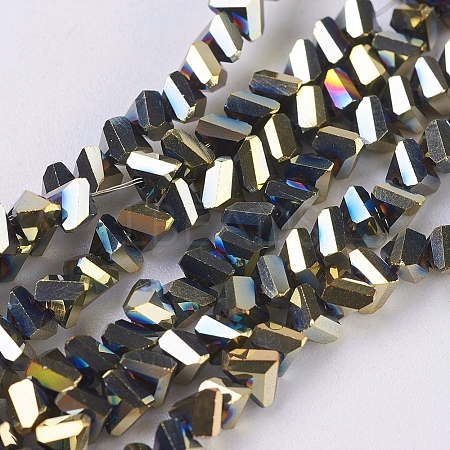 Electroplate Glass Beads Strands EGLA-J145-4mm-FP03-1