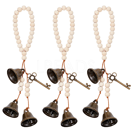 Iron Bell Pendant Decorations HJEW-OC00025-1