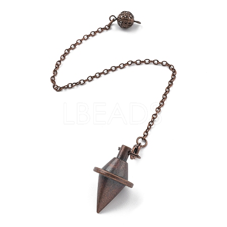 Brass Dowsing Pendulum Big Pointed Cone Pendants KK-H491-06R-1