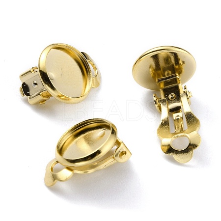 Brass Clip-on Earring Findings KK-O131-04G-C-1