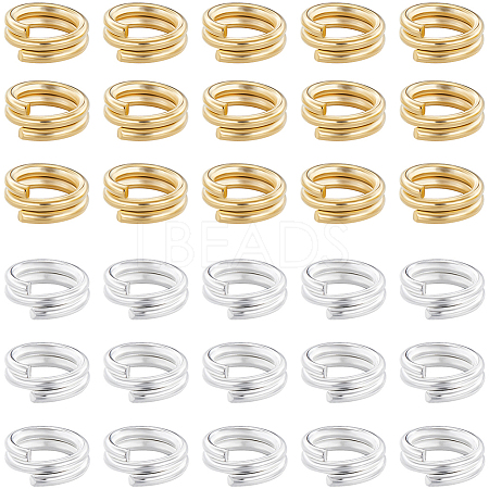 160Pcs 2 Colors Brass Split Rings KK-BBC0023-08A-1