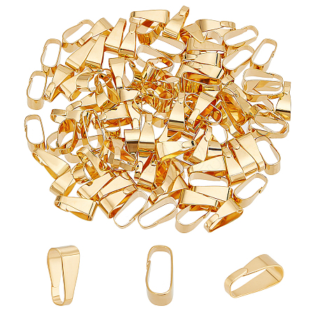 100Pcs Brass Snap on Bails KK-PH0006-33-1