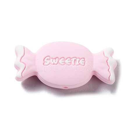 Candy with Word Sweetie Food Grade Silicone Focal Beads SIL-G008-01A-02-1