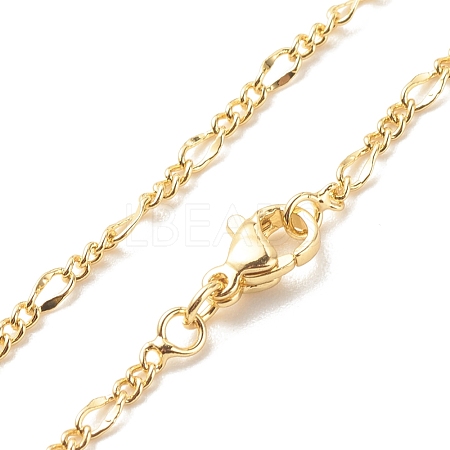 Brass Figaro Chains Necklace for Women NJEW-P265-30G-1