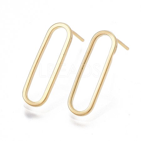 Brass Stud Earrings X-KK-T038-484A-1