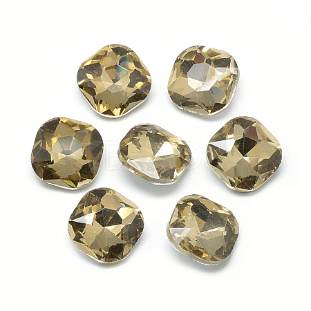 Pointed Back Glass Rhinestone Cabochons RGLA-T032-10x10mm-08-1
