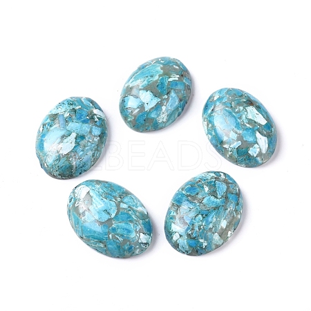 Assembled Synthetic Turquoise and Larimar Cabochons G-D0006-G01-05-1