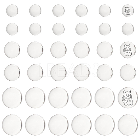 150Pcs 3 Style 304 Stainless Steel Stamping Blank Tag Cabochons STAS-UN0055-70-1