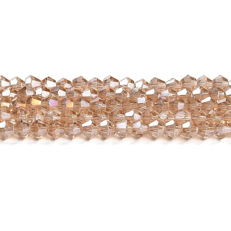 Transparent Electroplate Glass Beads Strands EGLA-A039-T4mm-B12-1