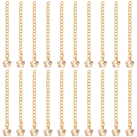 20Pcs Brass Chain Extender KK-BBC0016-36-1