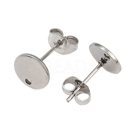 Non-Tarnish 304 Stainless Steel Stud Earring Findings X-STAS-R063-35-1