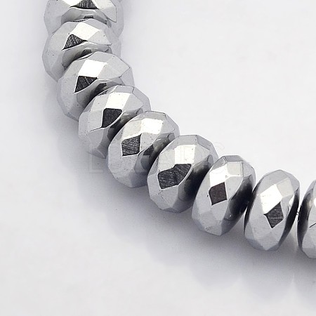 Electroplate Non-magnetic Synthetic Hematite Beads Strands G-J208E-01-1